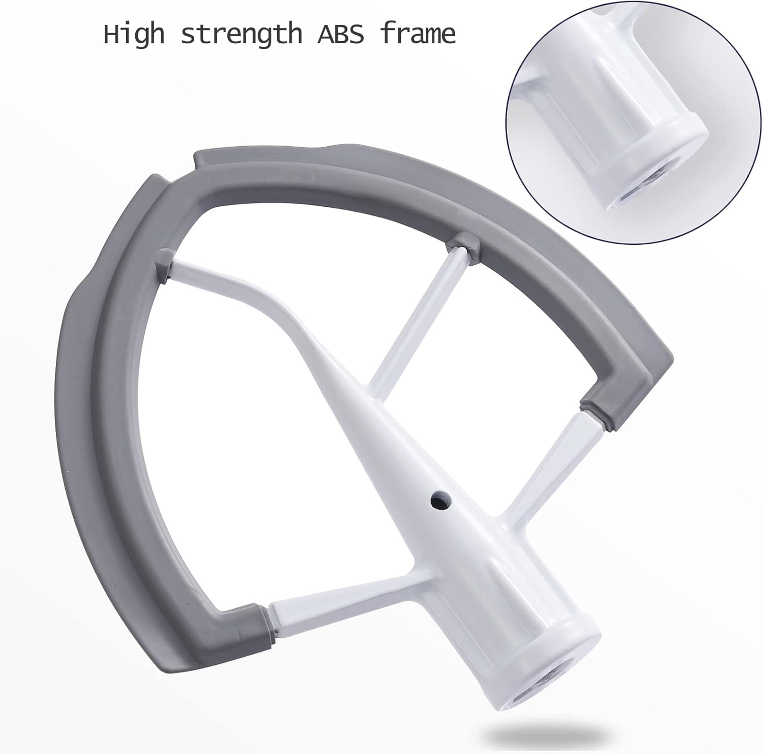 6QT Flat Beater Paddle with Silicone Edge Scraper q7