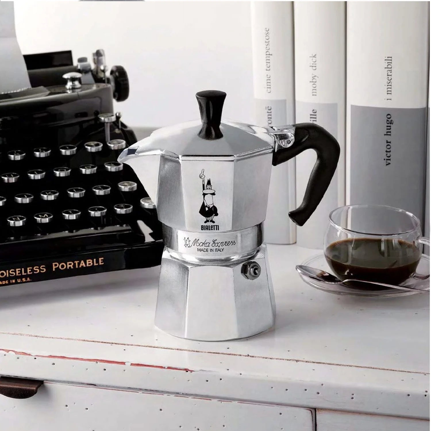 Aluminum 6 Cup Stovetop Espresso Coffee Maker Silver k7