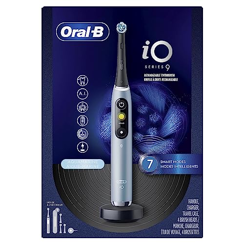 Electric Toothbrush with 3 Replacement Heads, Black Onyx k7