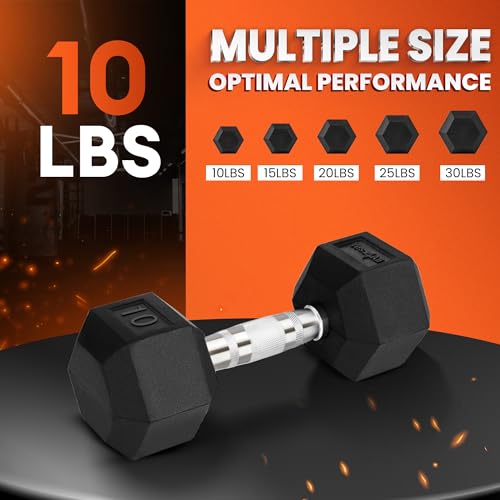 Chrome Hex Dumbbells 5-50 LBS Single a7