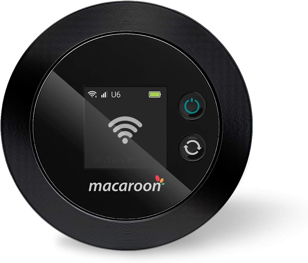 Macaroon Mobile Wi-Fi Hotspot Device High Speed Wi-Fi Portable Router with US 70GB Data 90 Days, No SIM-Card, Pocket Wi-Fi, Free Roaming, Worldwide, Travel, Home, M1 (M1-70G-90DAYS)