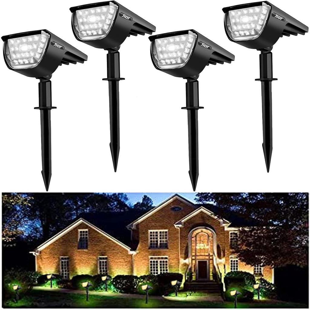 Solar Landscape Spotlights 32 LED IP65 Waterproof 2-in-1 Wireless 4 Pack k7