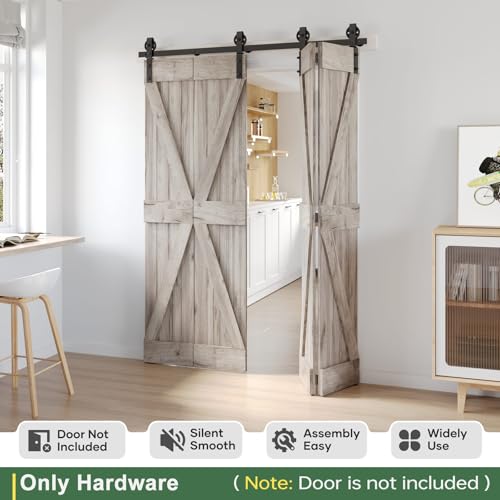 Bifold Sliding Barn Door Hardware Track Kit 4f