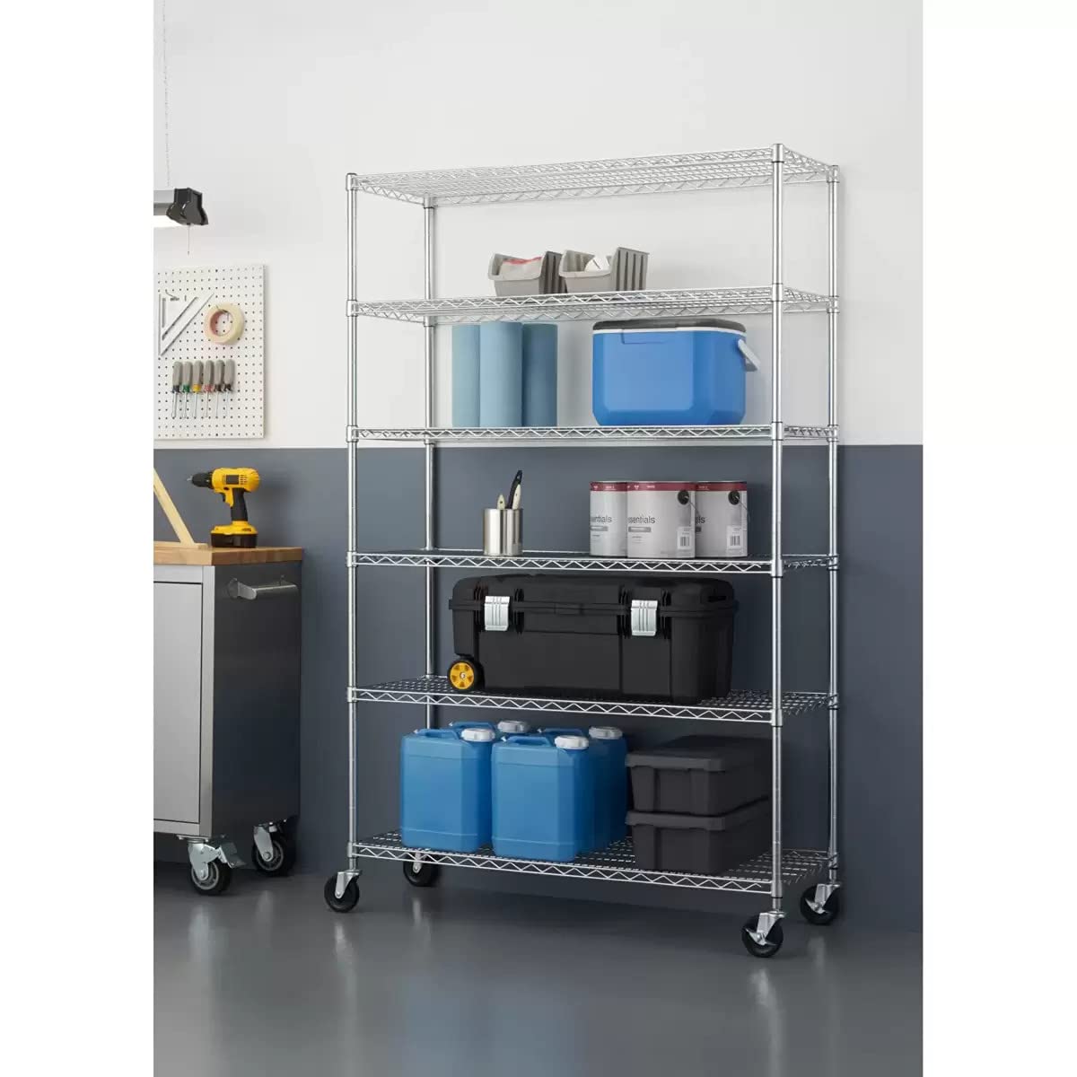 6-Tier Wire Shelving Rack 48x18x72 k7