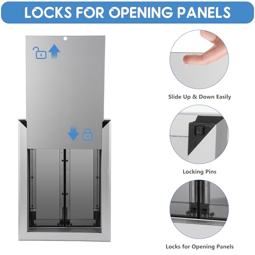 Weatherproof Aluminum Dog Door for Large Dogs and Cats A7k