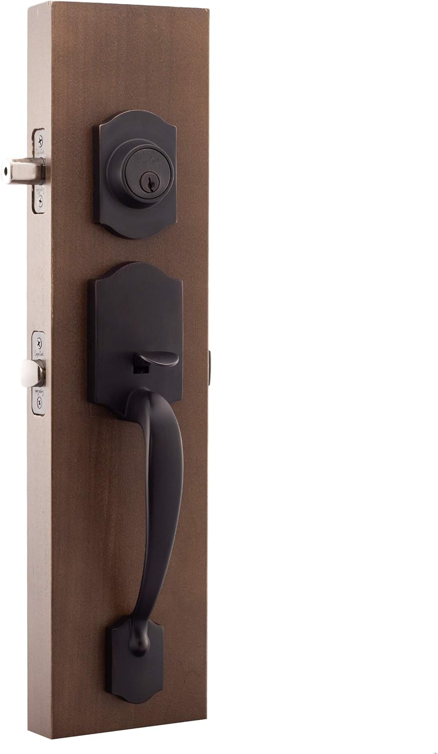 Contemporary Front Door Handle Lever Trim, Tuscan Bronze a7