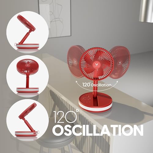 Portable Wireless Fan with 4 Speeds and Remote Control k7p