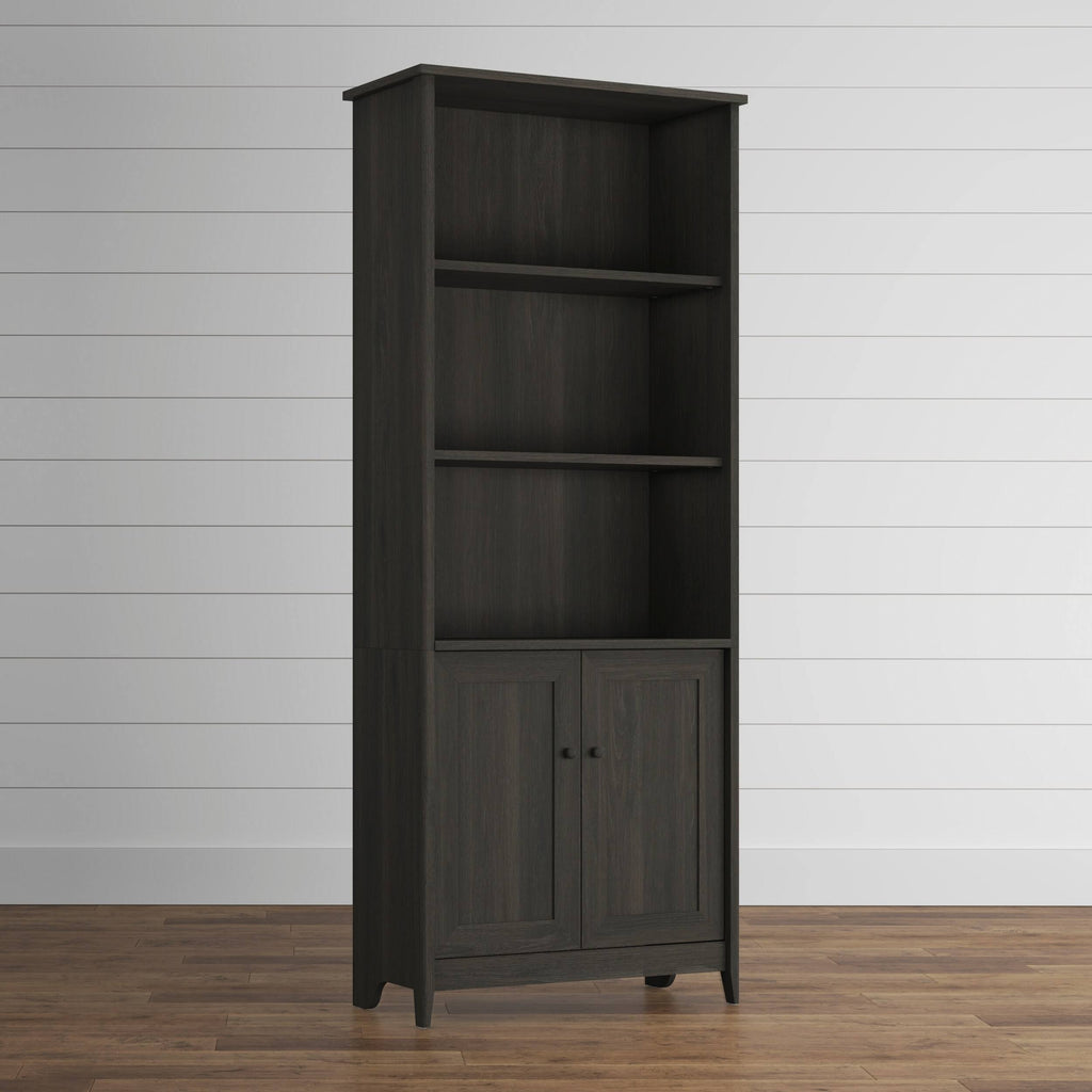 Office Library Bookcase Weathered White k7p