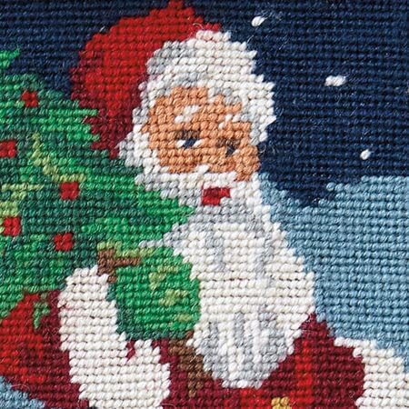 Personalized Christmas Needlepoint Stocking 100% Wool A7