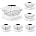 12 Pack Solar Post Cap Lights, 2 Mode Bright Solar Post Lights Outdoor Waterproof Fence Post Cap Lights, Outdoor Post Lights Solar Powered Deck Lights for 4x4 4.5x4.5 5x5 Posts in Garden Decor