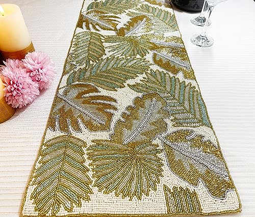 Beaded Table Runner 13x36 Multicolour H7q