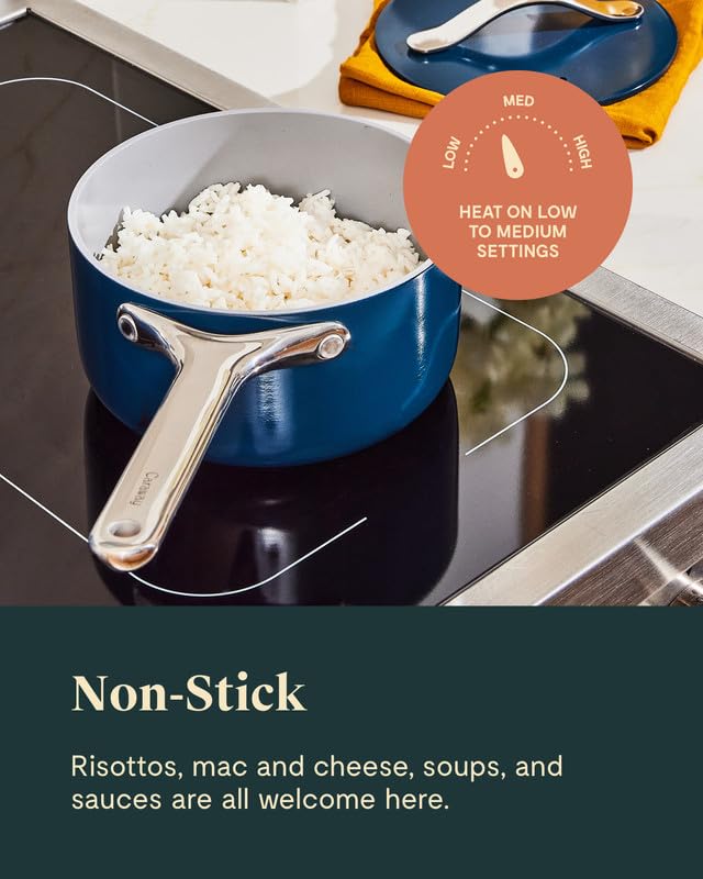 Ceramic Sauce Pan with Lid 3 qt A7