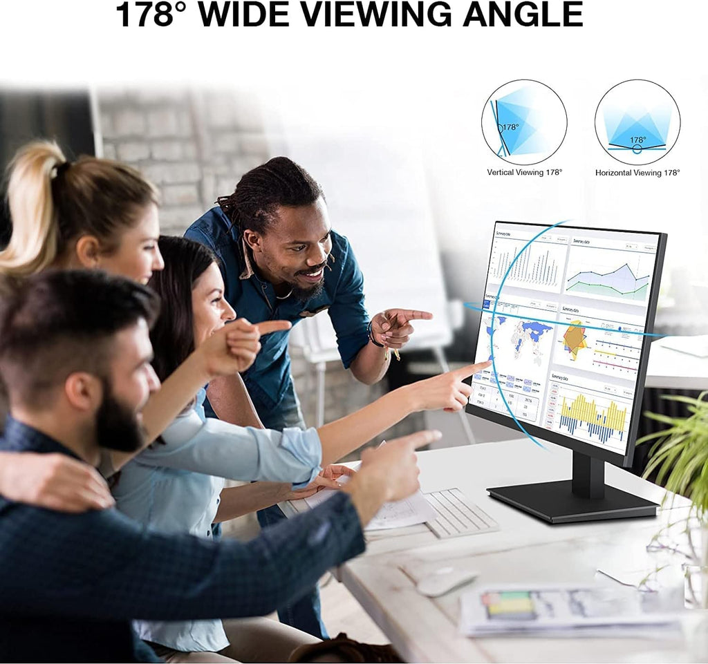 24 inch IPS FHD Monitor 75Hz HDMI VGA Black a7