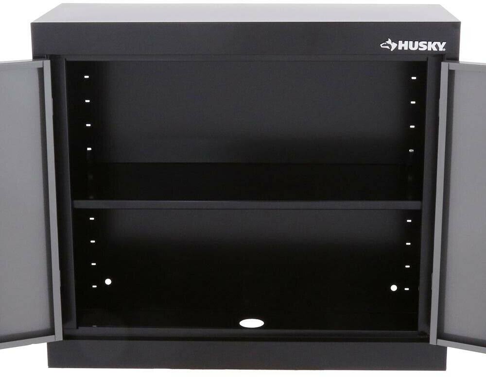 Steel Garage Wall Cabinet Black Grey k7