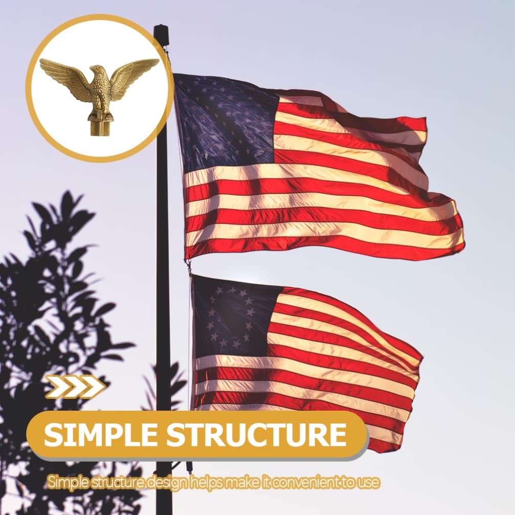 Plastic Flag Pole Eagle Topper Ornament Outdoor Decoration 7k