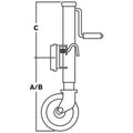Ironton Bolt-On Side-Wind Marine Swivel Jack - 1000-Lb. Capacity, Zinc Finish - Curated Treasures Market