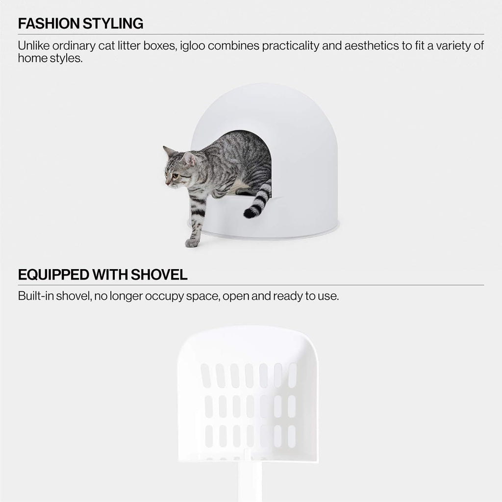 Cat Litter Box Dome Extra Large Modern Minimalist A7