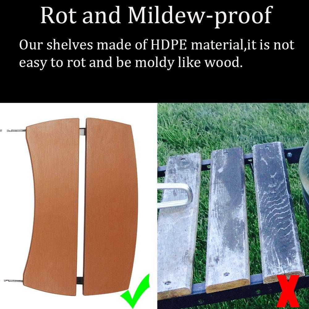 Grill Side HDPE Shelves for Big Green Egg Parts Replacement BBQ Accessories Fit Large 3 Slats K7