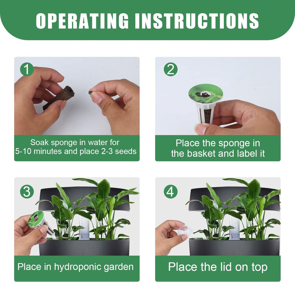 Seed Pod Kit for Hydroponic Garden, 24 Sets Indoor Growing System a7