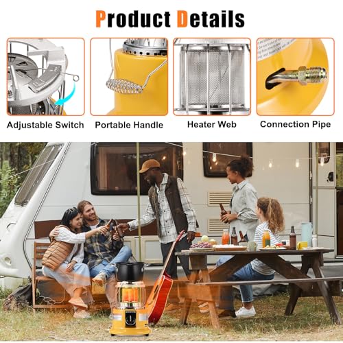 Propane Heater & Stove, 13000 BTU Portable Indoor/Outdoor 7k