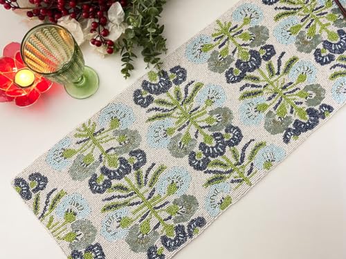 Beaded Table Runner 13x36 Multicolour H7q