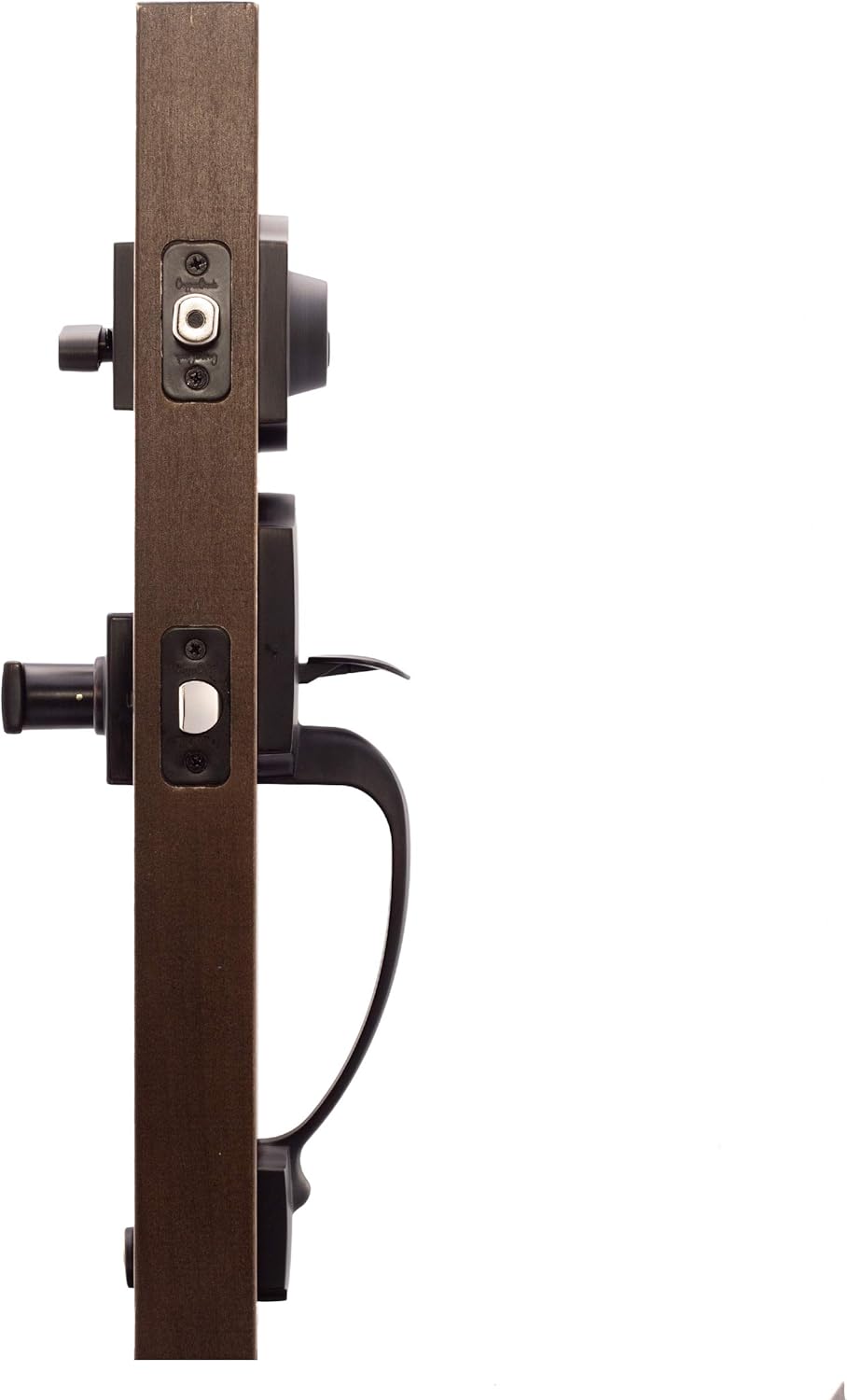Contemporary Front Door Handle Lever Trim, Tuscan Bronze a7