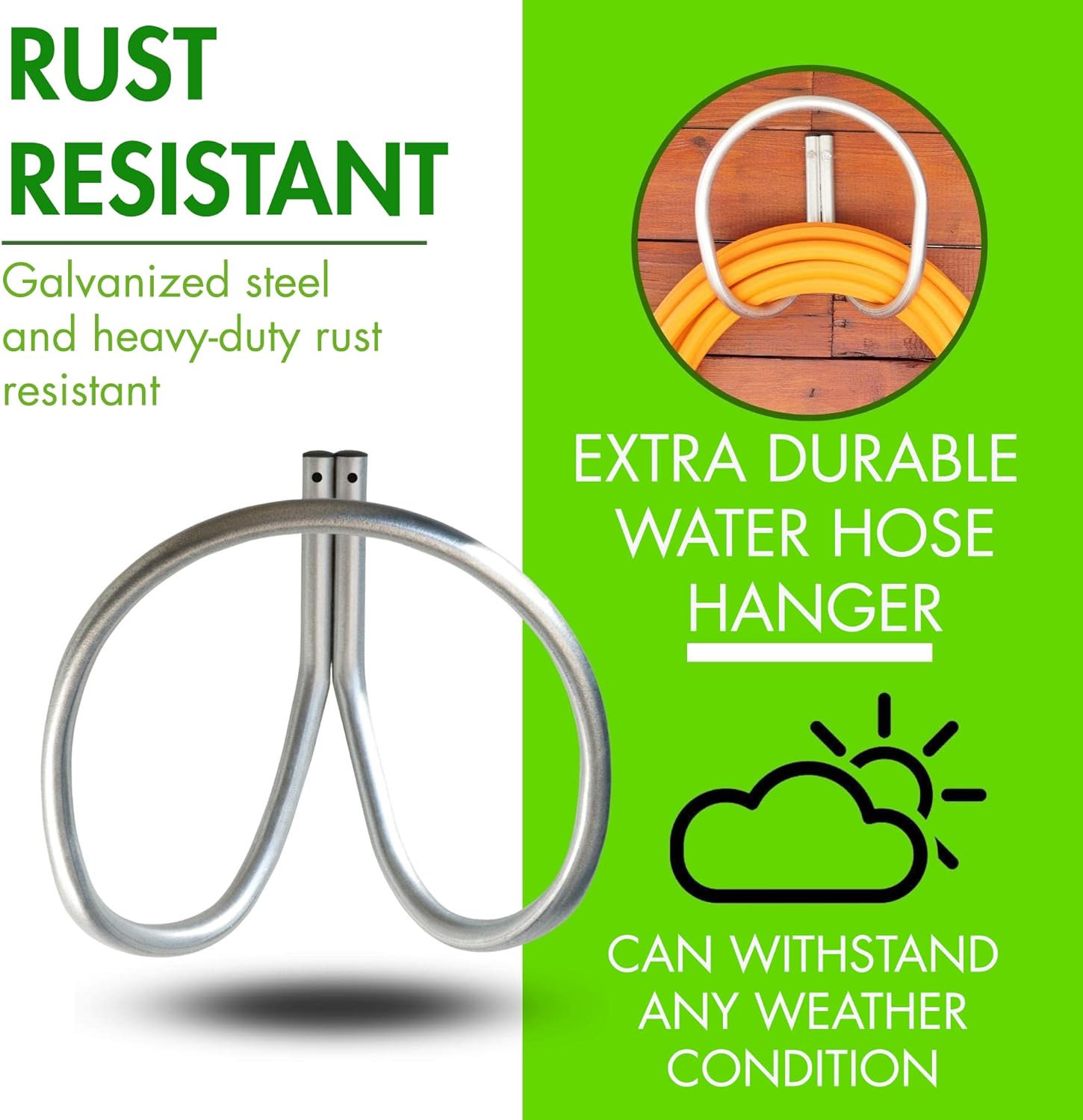 Garden Hose Holder Wall Mounted Rust Proof Heavy Duty a7