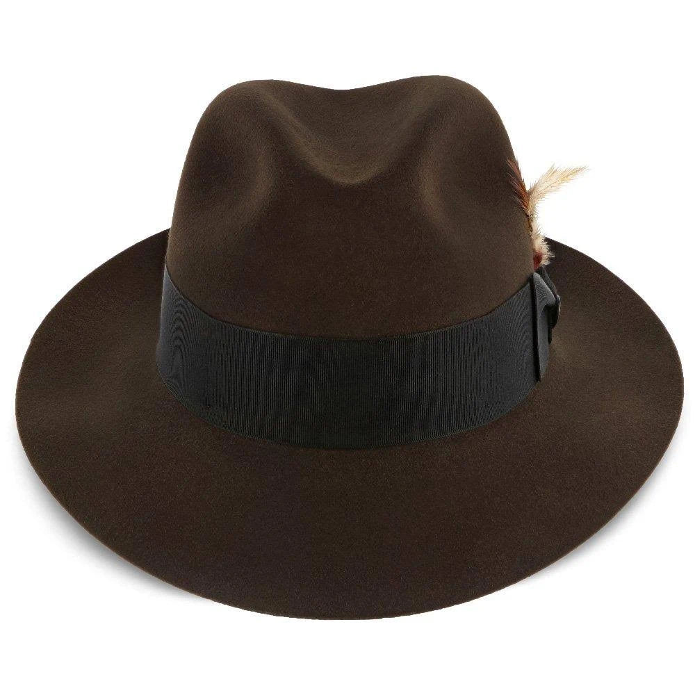 Beaver Fur Felt Fedora Hat 7 1/4 K9