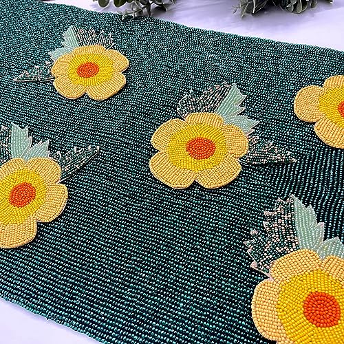 Beaded Table Runner 13x36 Multicolour H7q