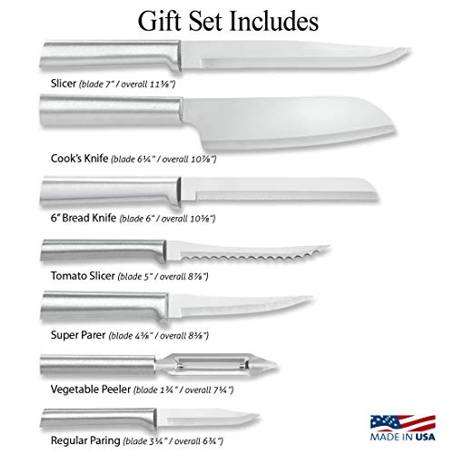 Stainless Steel Kitchen Knife Set 7-Piece Gift Box a7