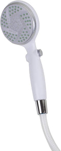 Carex Handheld Shower Head with Extra Long 84" Flexible Hose and Convenient Pause Function - Watersense Certified Handheld Shower Head with Hose with Oversized Spray Head - White