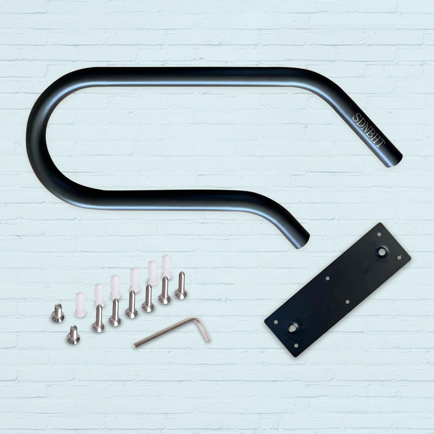 Outdoor Step Handrail 18.5ft Safety Grab Bar Wall Mounted U Shape 3k