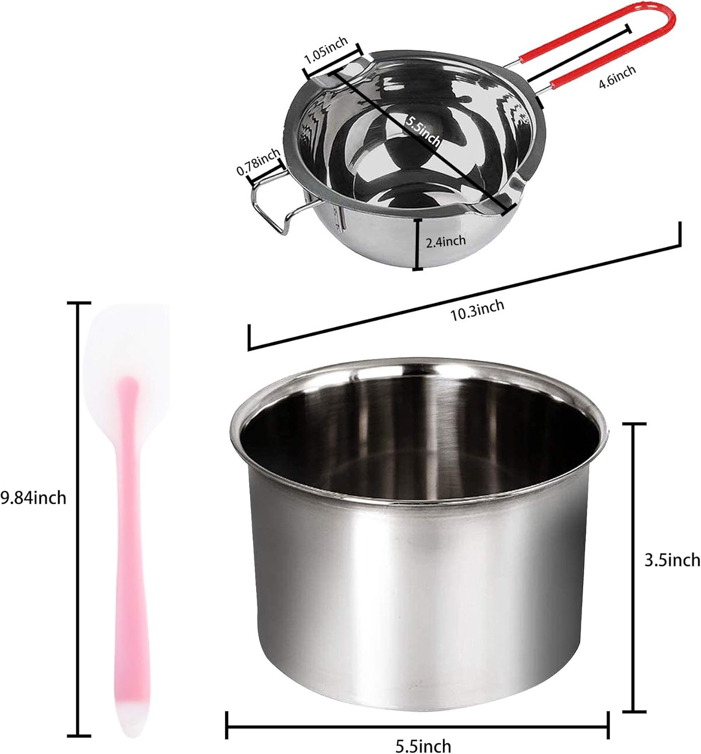 Stainless Steel Double Boiler Pot for Melting Chocolate, 450ml a7