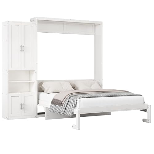 Queen Murphy Bed with Side Cabinets a7
