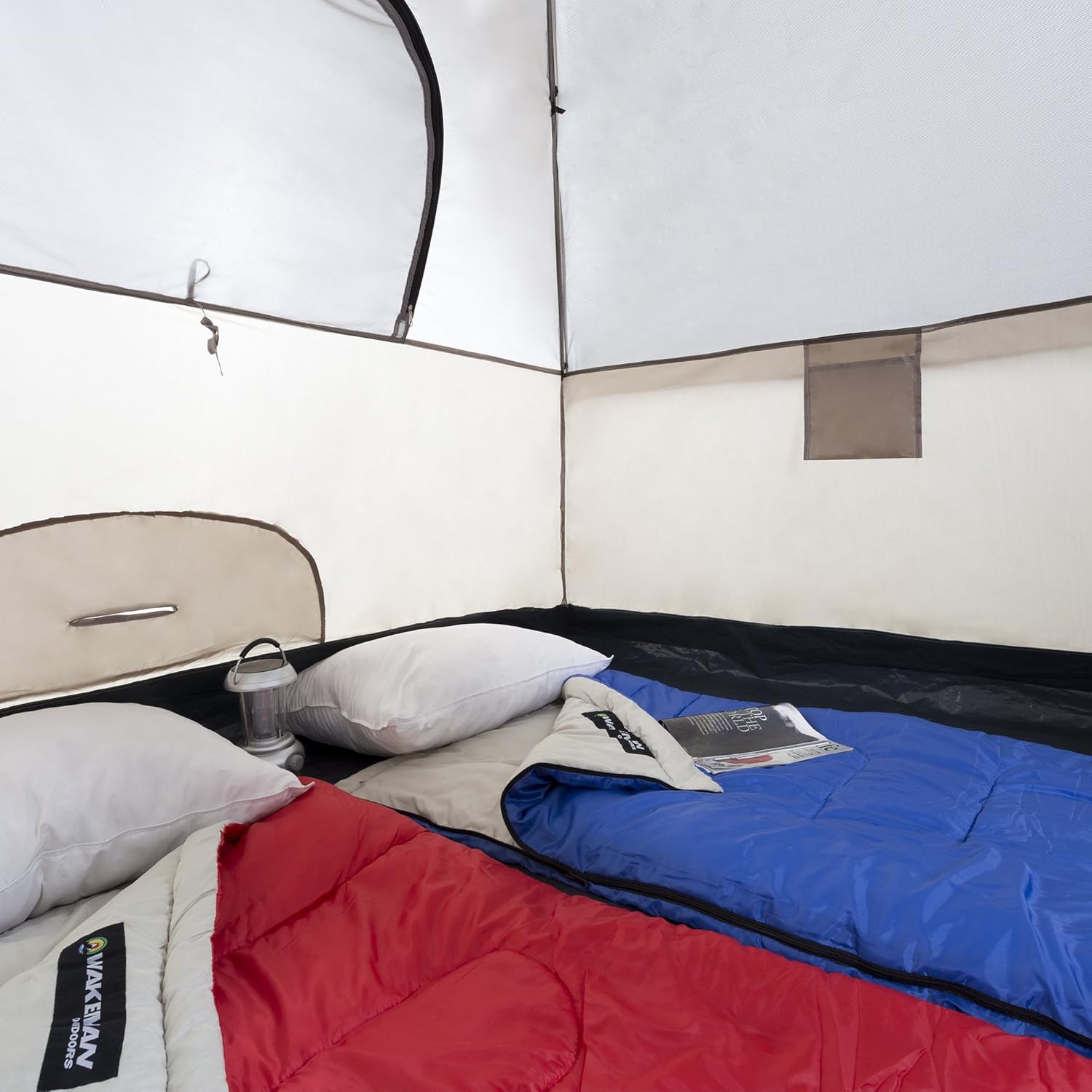 4 Person Water-Resistant Camping Tent with Rain Fly and Carrying Bag k7