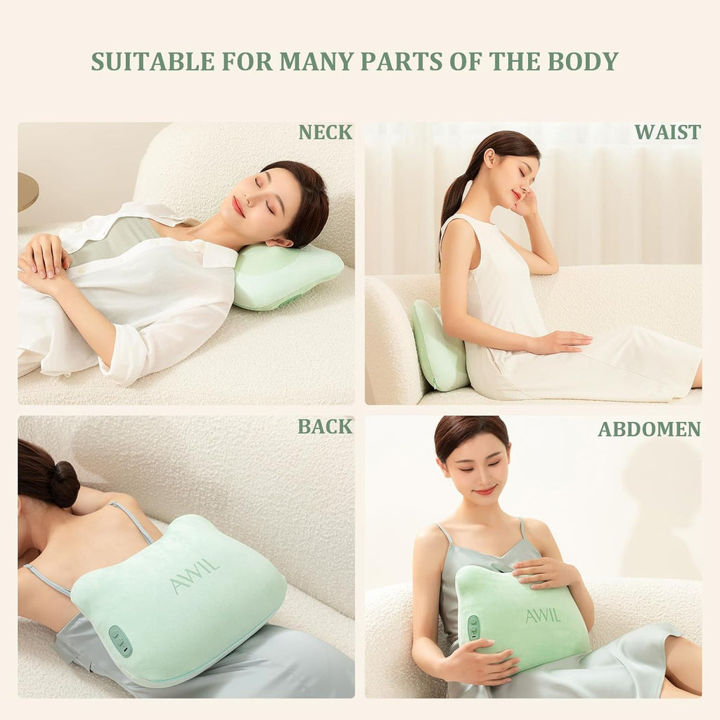 Cordless Shiatsu Back Massager with Heat, Neck and Shoulders Pillow k7