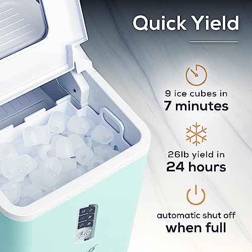 Electric Countertop Ice Maker Machine Portable 33lbs 24h Stainless Steel A7