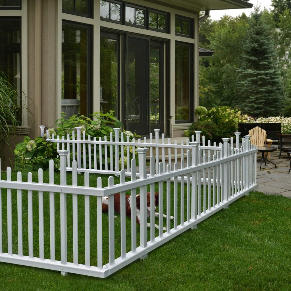 Portable Vinyl Picket Fence Kit 2 Panels a7