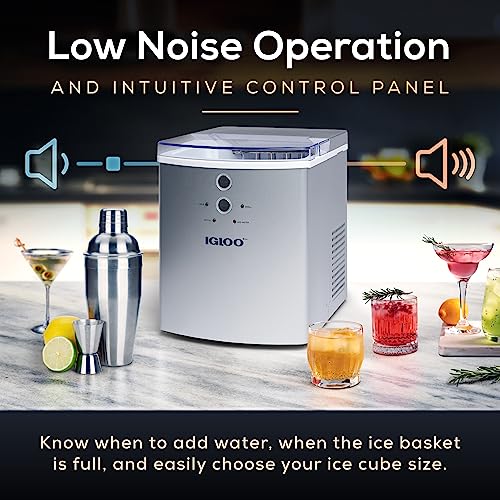 Electric Countertop Ice Maker Machine Portable 33lbs 24h Stainless Steel A7