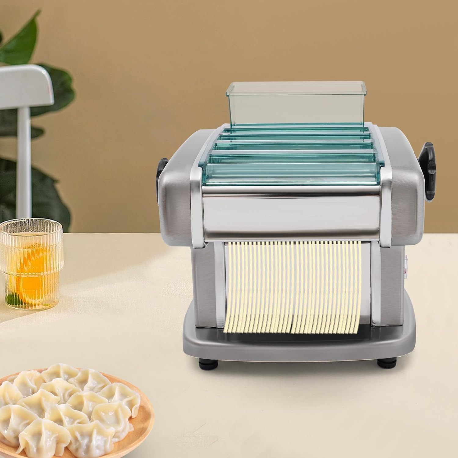 Electric Pasta Maker, Automatic Noodle Machine, Adjustable Cutter 7k
