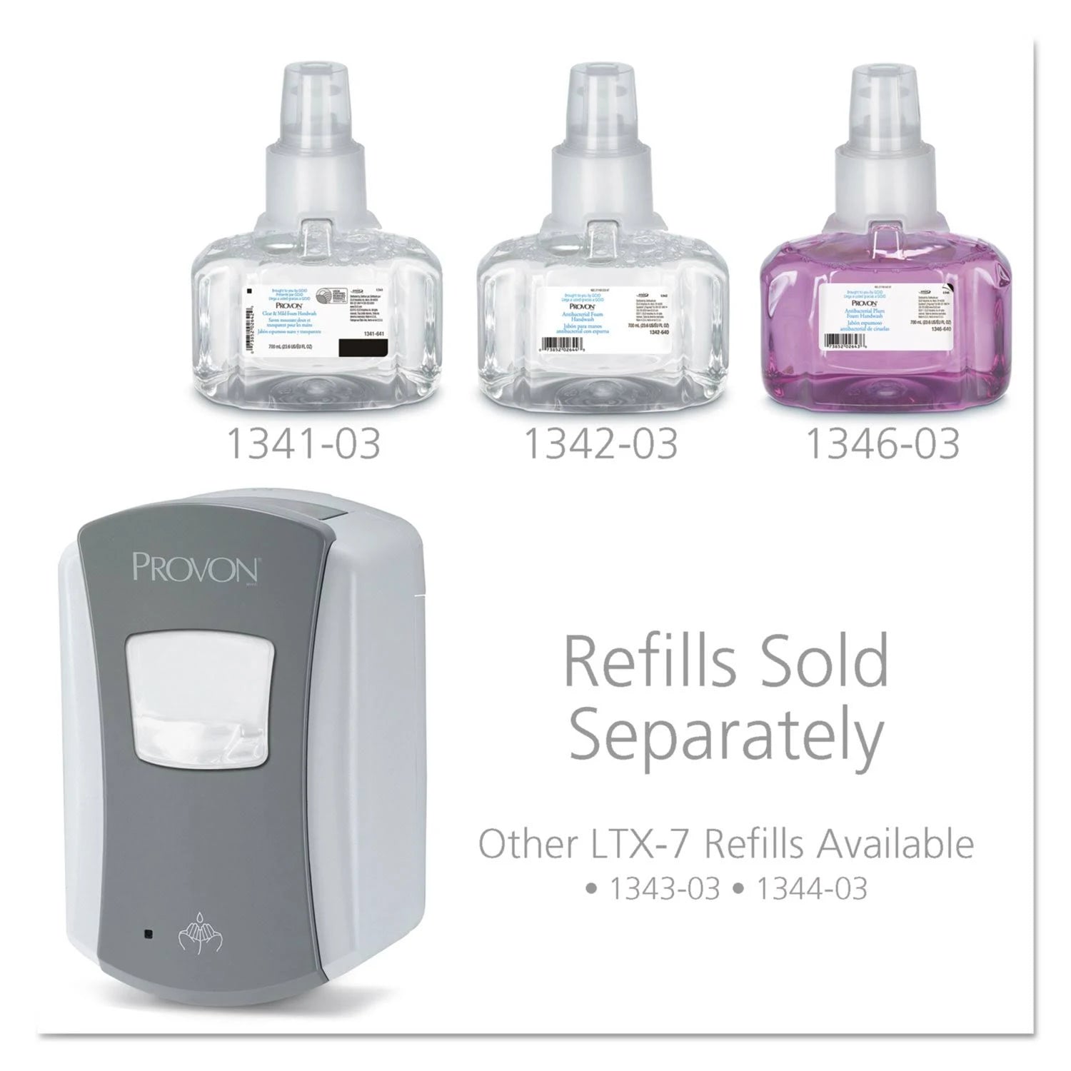 Dispenser 700ml Gray/White 4 Pack a7