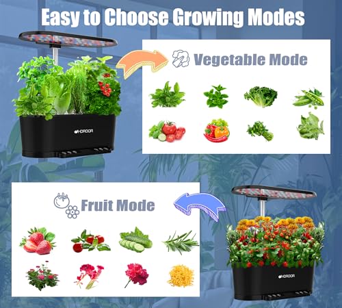 Hydroponics Growing System WiFi, 15 Pods Indoor Herb Garden with Grow Light a7