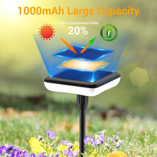 Solar Garden Pathway Lights 4 Pack 31in Wind Swaying IP65 A7