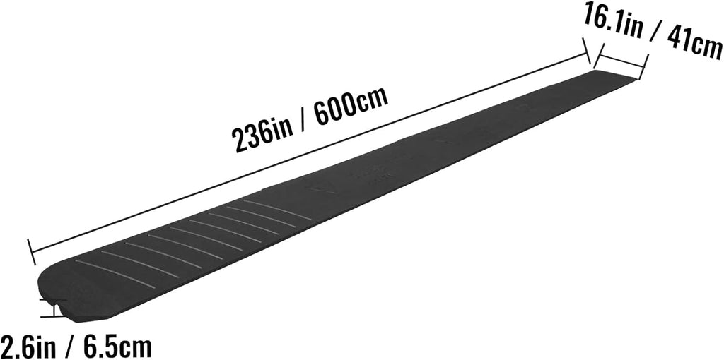Rubber Driveway Ramps 5 Pack, Heavy Duty 32000 lbs, 2.6 inch High x7