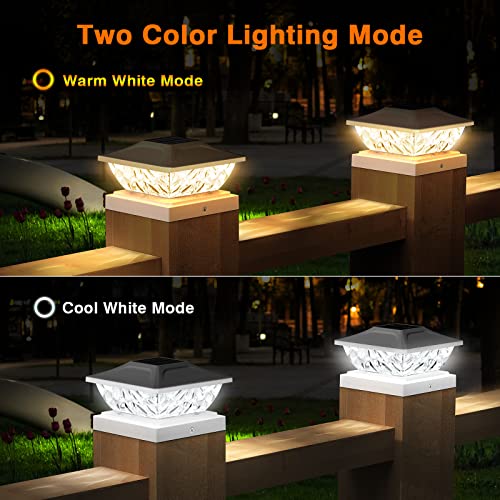 Solar Post Cap Lights Outdoor Waterproof Deck Lights 4x4 5x5 k7