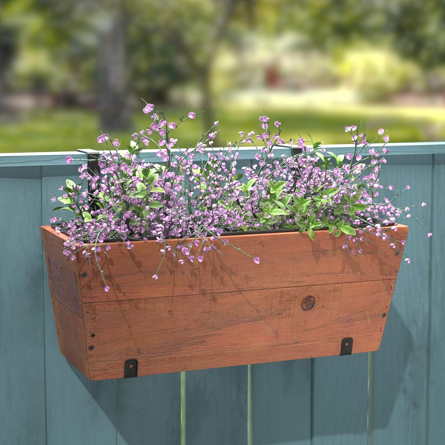 Rectangular Hanging Planter 2-Pack Brown K7m