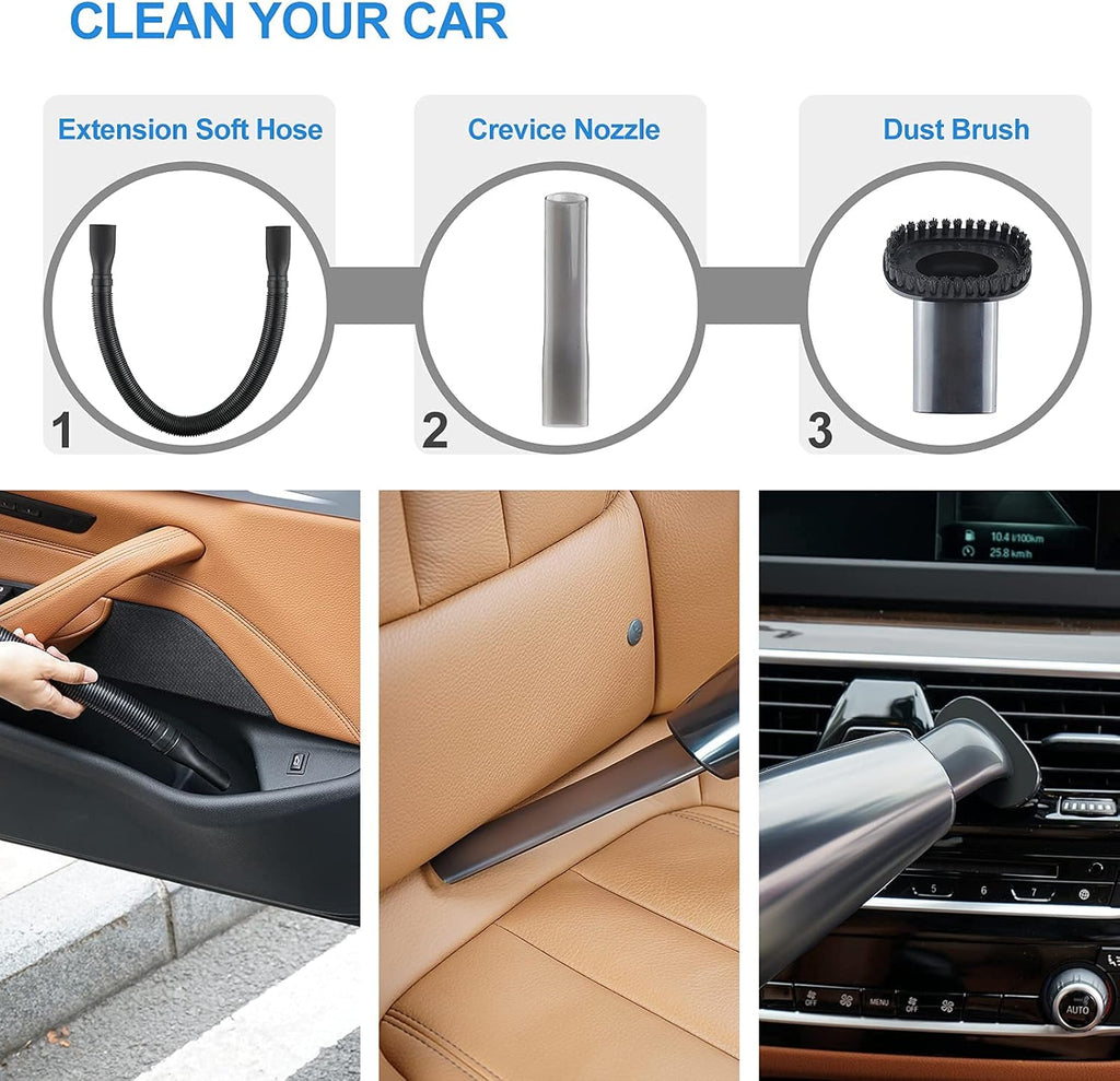 Car Vacuum Cleaner Cordless Handheld 8000Pa Portable Kit a7