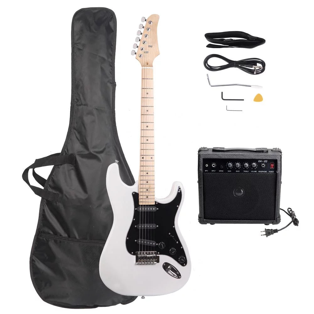 Winado Beginners 39" 6 String Electric Guitar + Amplifier + Guitar Bag + Guitar Strap + Tool - Curated Treasures Market