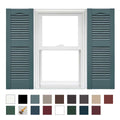 Mid America Open Louver Vinyl Shutters (1 Pair) - 14.5 x 64 004 Wedgewood Blue