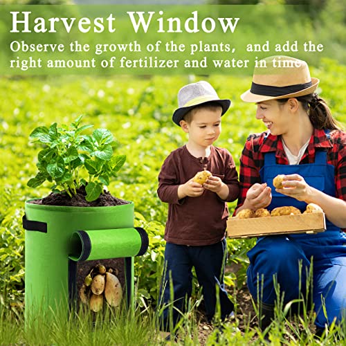 7 Gallon Potato Grow Bags with Handles & Access Flap k4